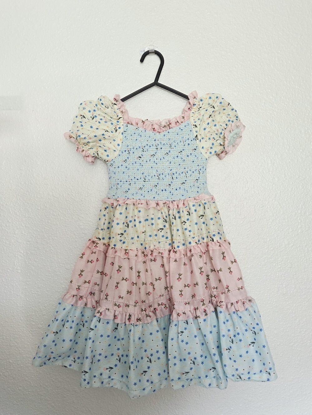 Sz 3t Ivy City Co Smocked Emily Patchwork Floral Spring Dress